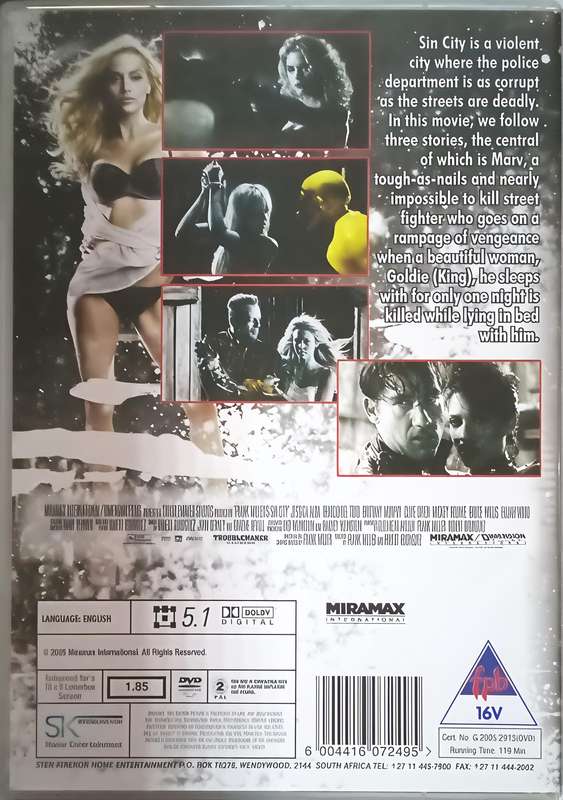 SIN CITY Bruce Willis|Jessica Alba DVD