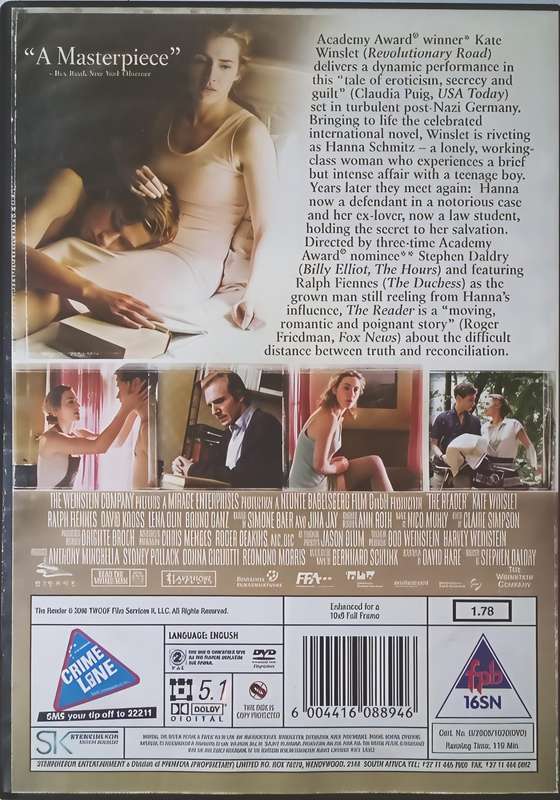 THE READER Kate Winslet DVD