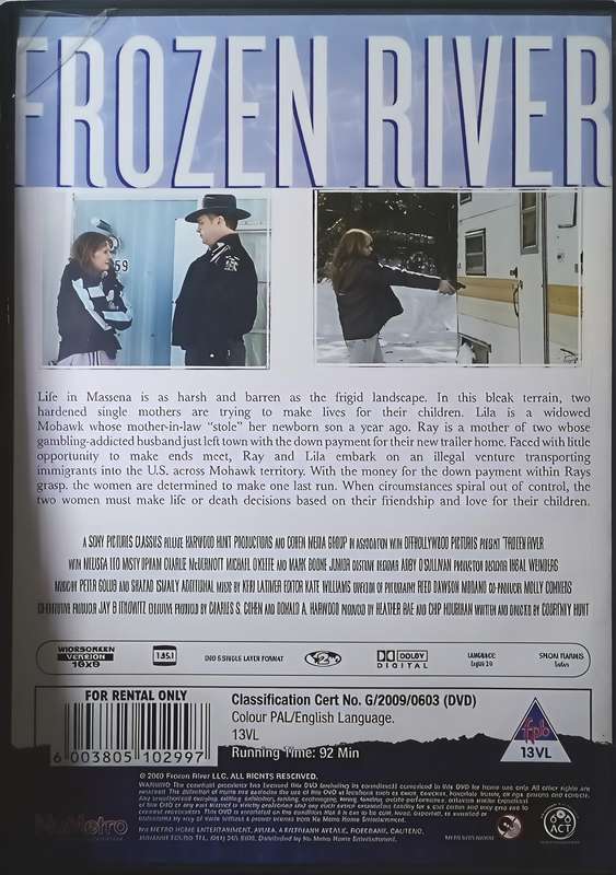 FROZEN RIVER DVD