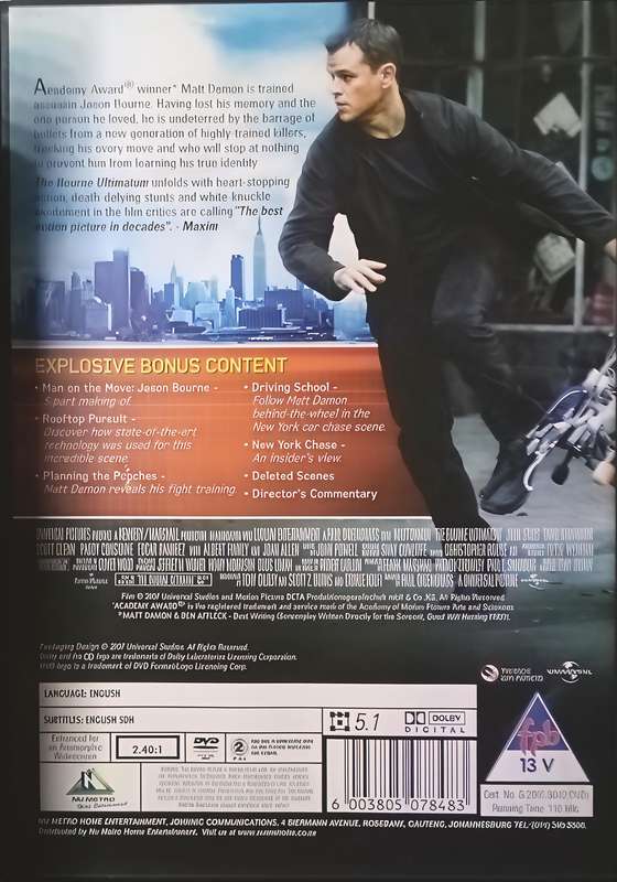 THE BOURNE ULTIMATUM Matt Damon