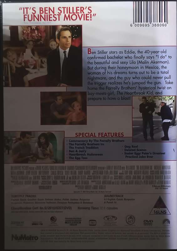 THE HEARTBREAK KID Ben Stiller DVD