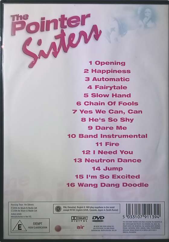 THE POINTER SISTERS Live in Concert