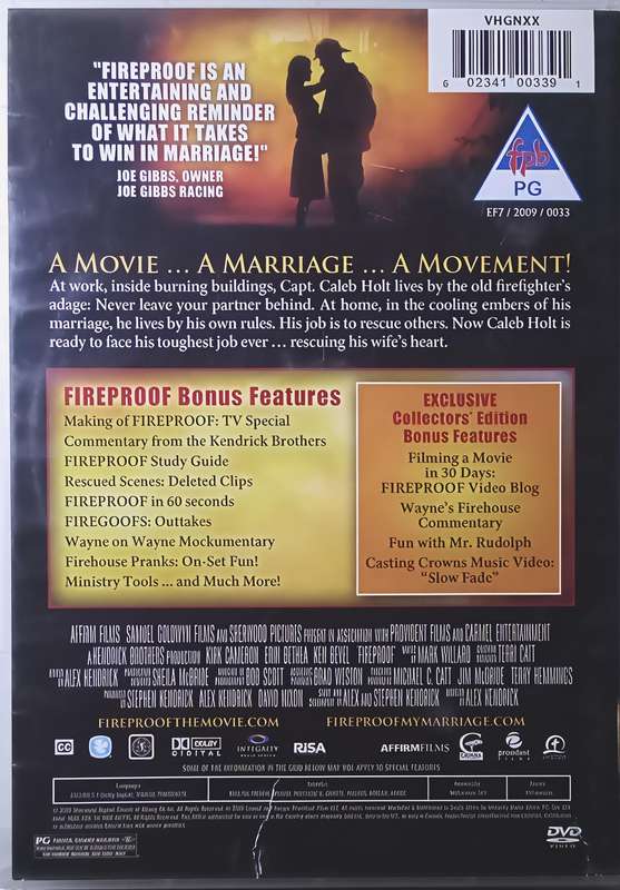 FIREPROOF Kirk Cameron DVD
