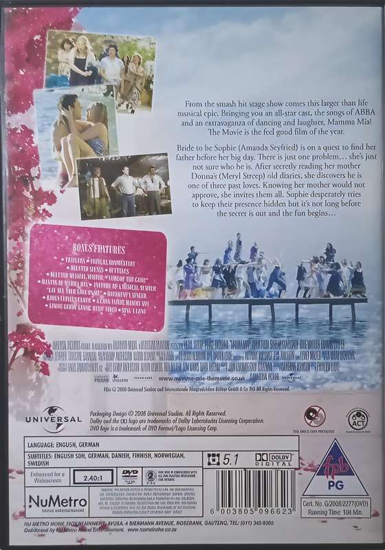 MAMMA MIA! Meryl Streep DVD