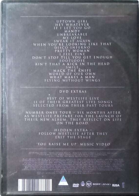 WESTLIFE The Number Ones Tour DVD