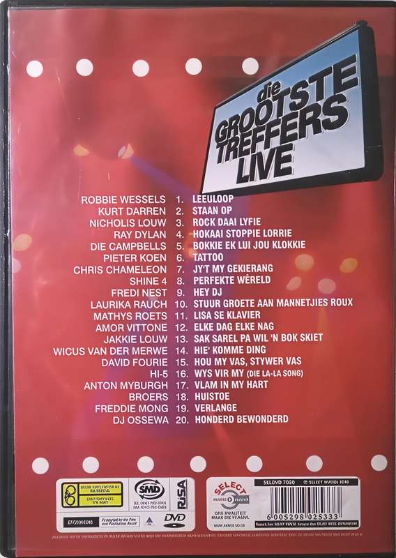 DIE GROOTSTE TREFFERS LIVE DVD