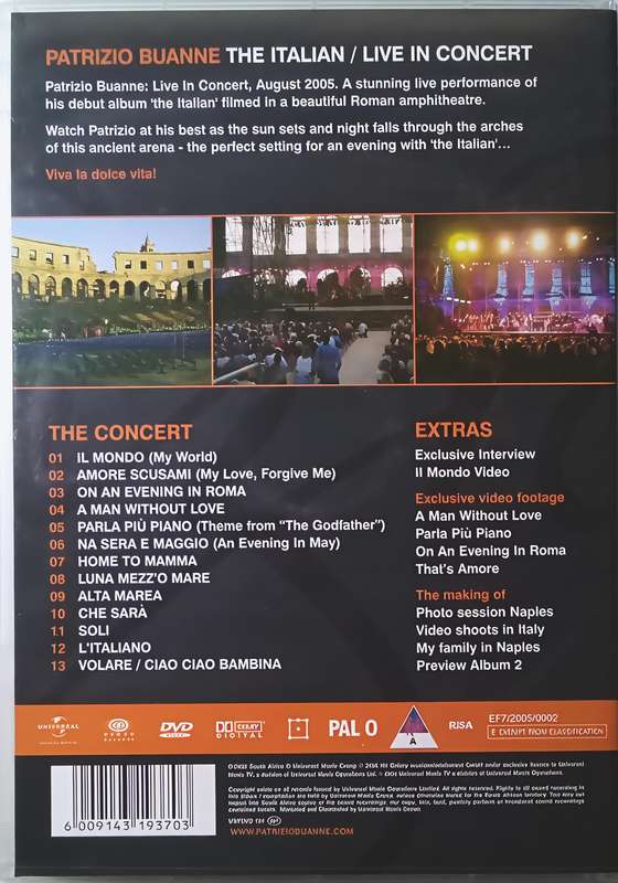 PATRIZIO BUANNE Italian | Live Concert