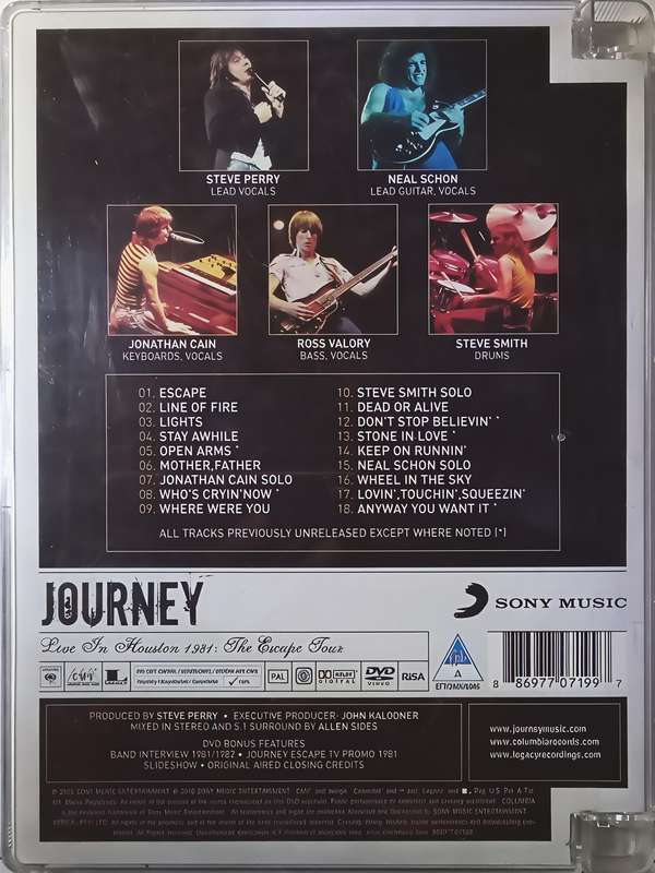 JOURNEY Live in Houston 1981 DVD
