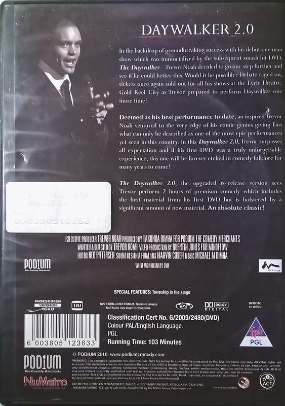 TREVOR NOAH Daywalker 2.0 DVD