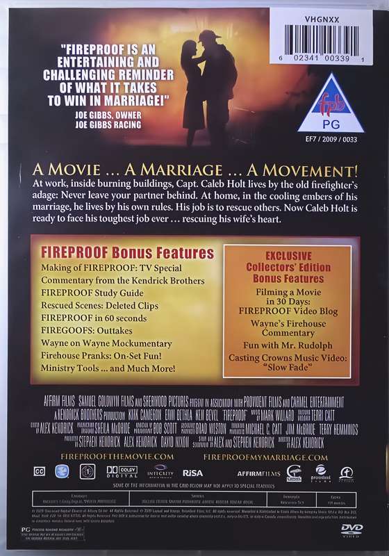 FIREPROOF Kirk Cameron DVD