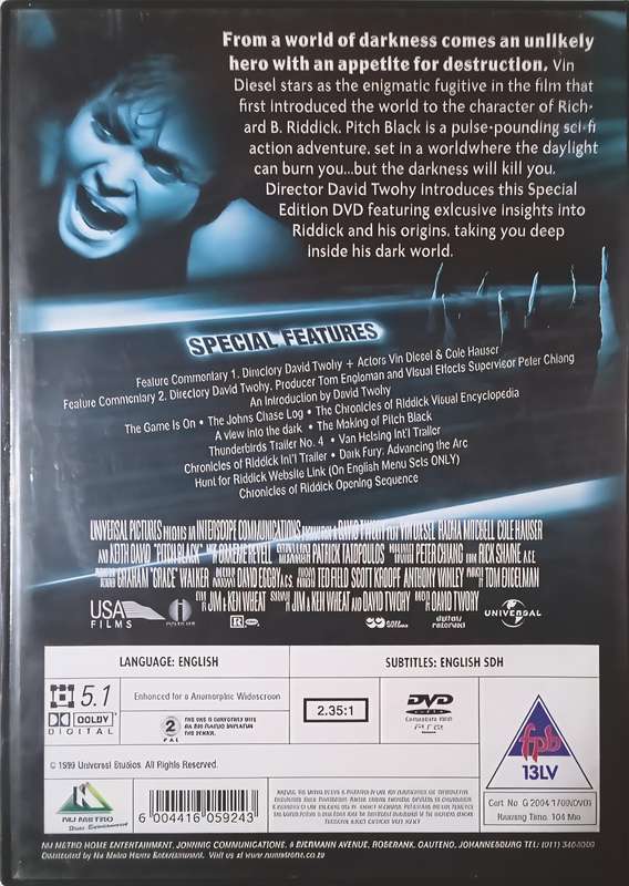The Chronicles of Riddick PITCH BLACK