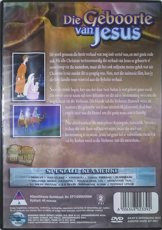 DIE GEBOORTE VAN JESUS DVD