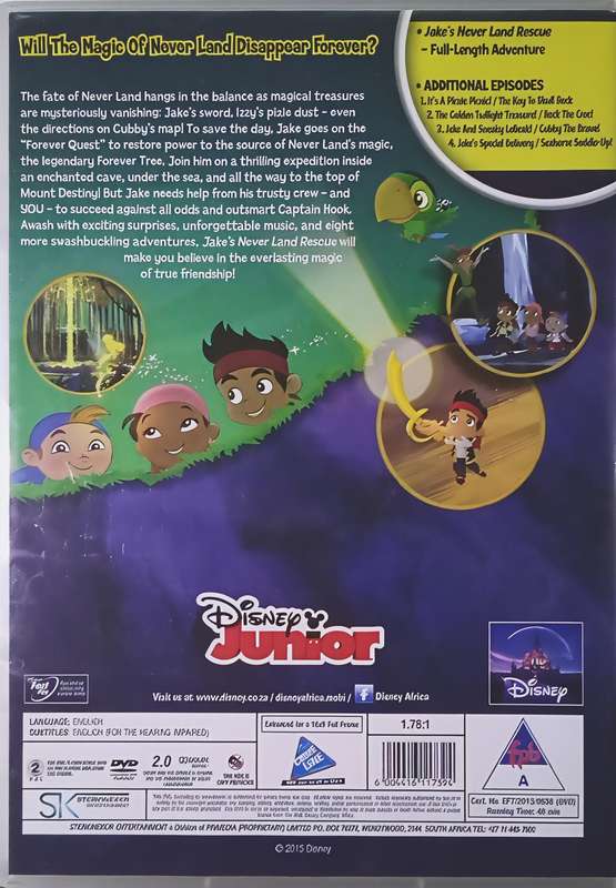 JAKE NEVER LAND RESCUE DVD