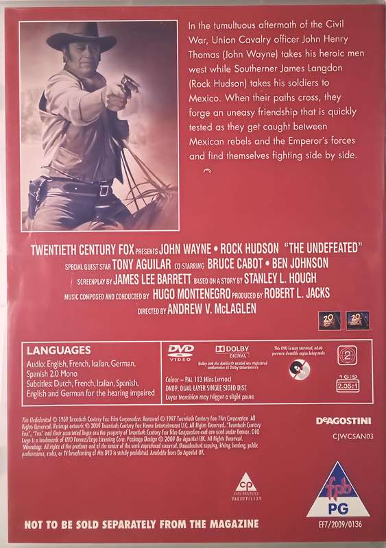 THE UNDEFEATED John Wayne DVD