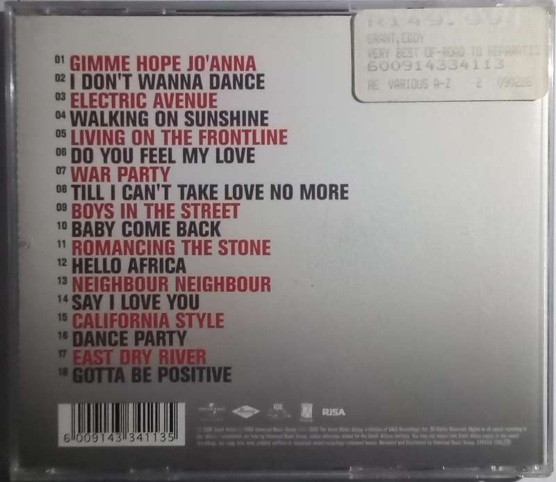 EDDY GRANT Road to Reparation CD