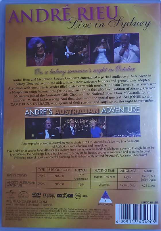 ANDRE RIEU Live in Sidney DVD