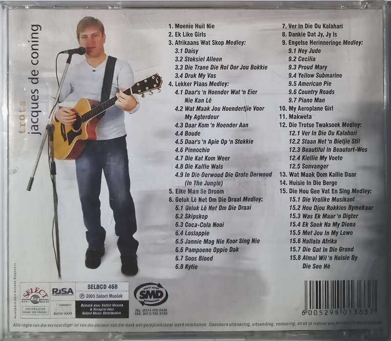 JACQUES DE CONING Trots CD 