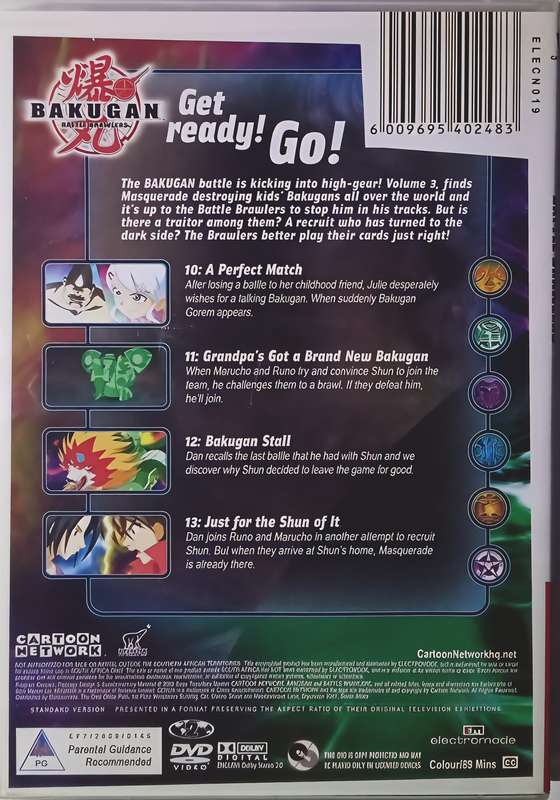 BAKUGAN Battle Brawlers vol 3 DVD