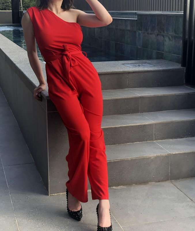 Gorgeous Red Designer Jumpsuit