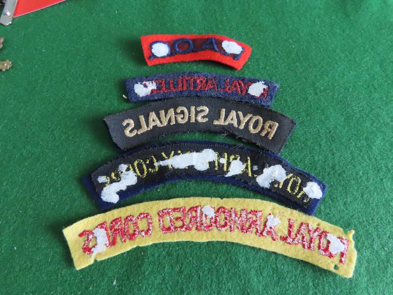 Great Britain -5 Cloth Shoulder Titles as Shown