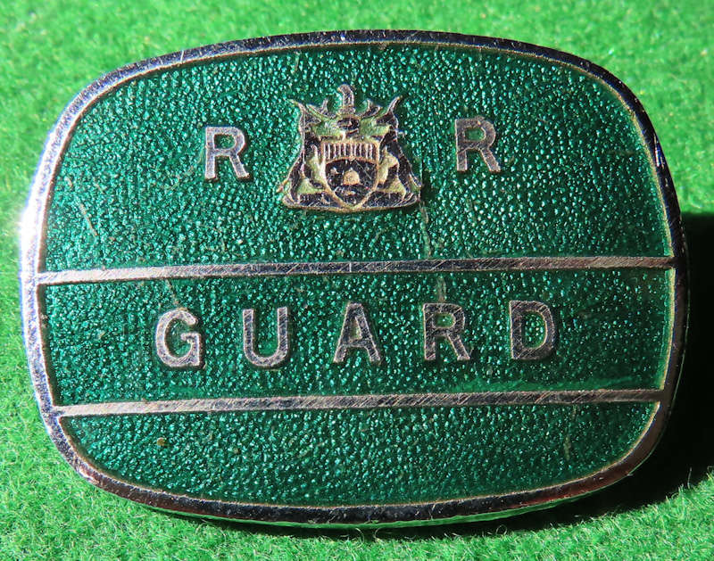 Rhodesia  - Bush War - Rhodesia Railways - Guard - Green Badge