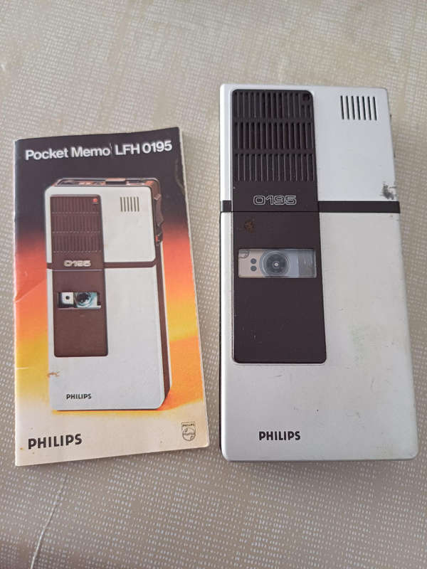 Vintage Philips Pocket Memo Mini Cassette Recorder - Model LFH0195