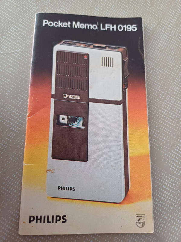 Vintage Philips Pocket Memo Mini Cassette Recorder - Model LFH0195