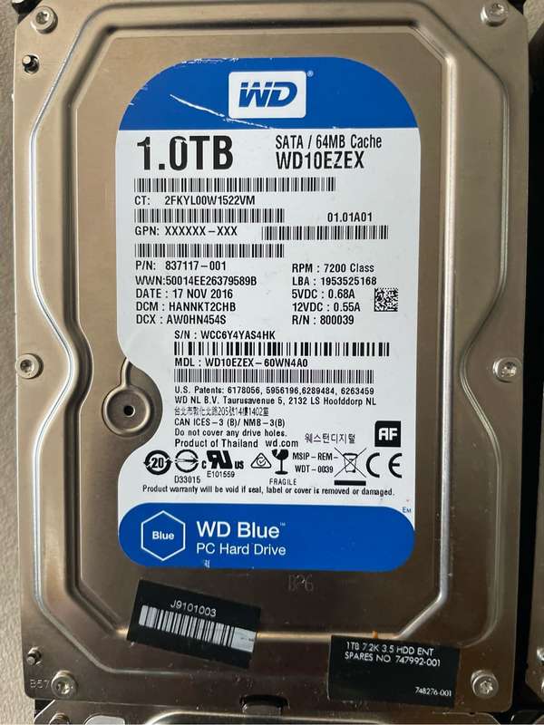 1TB Hard Drives