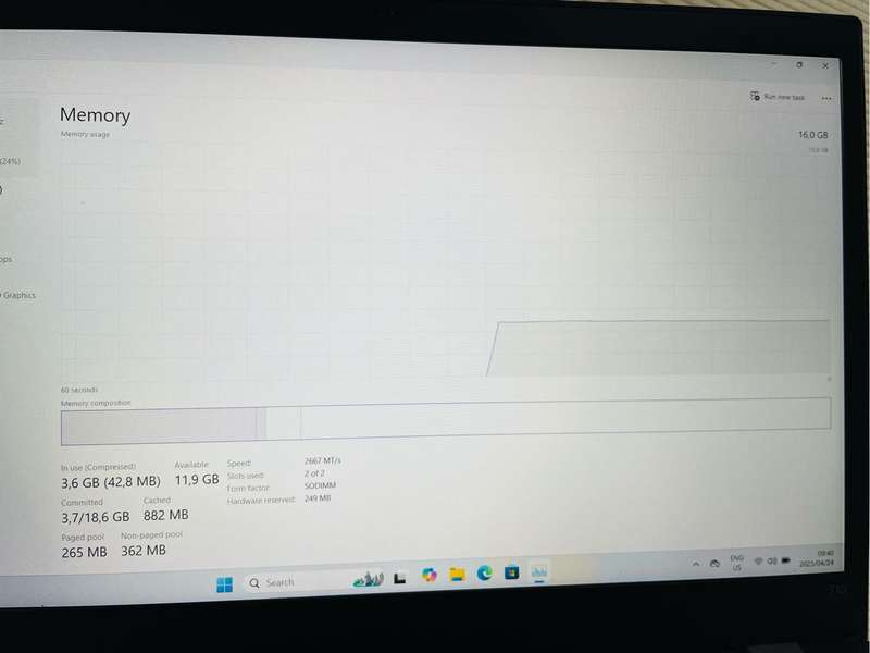 Lenovo T15 i5 10th Gen 16GB Ram