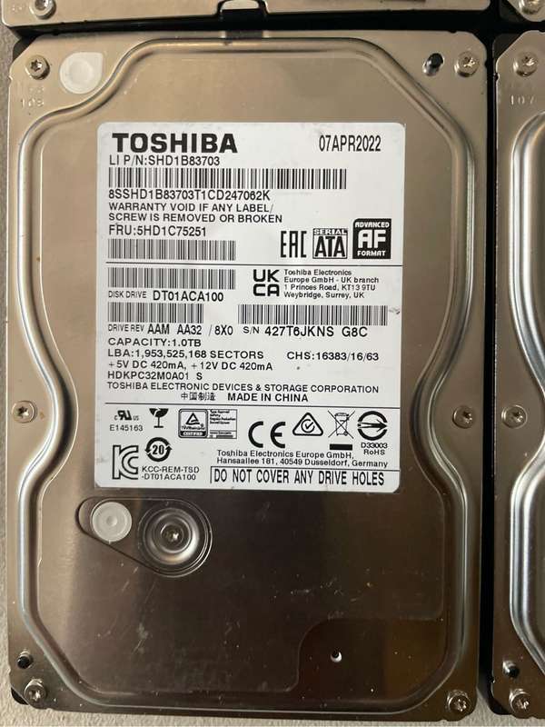 1TB Hard Drives