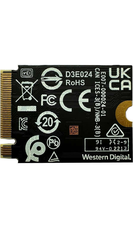 Western Digital 512 GB SSD (SN740 M.2 2230 30mm NVMe PCIe 4.0 Gen 4)
