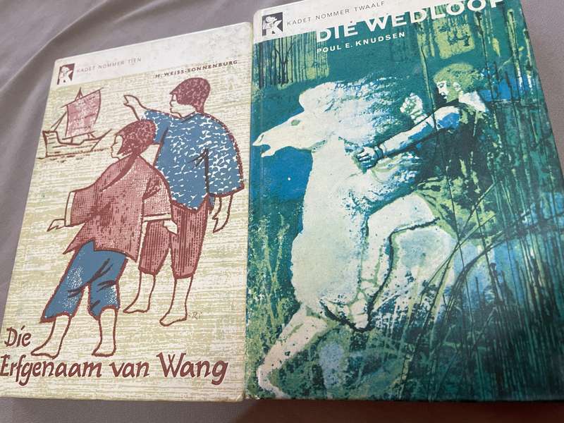 kadet nr 10. Die Erfgenaam van Wang. Weiss-Sonnenburg & kadet nr 12. Die wedloop. Knudsen.