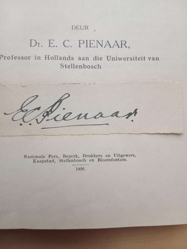 Africana- Twede Afrikaanse Taalbeweging (1926)- Dr E C Pienaar
