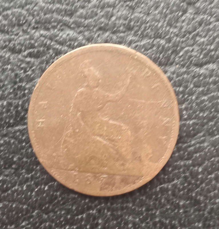 1871 Great Britain half penny