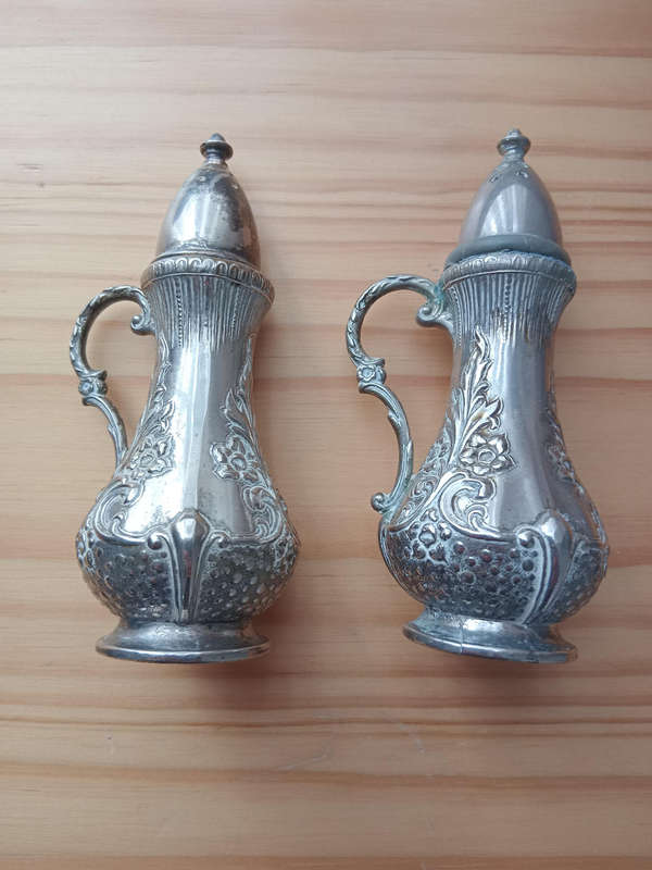 Set of antique salt and pepper pots