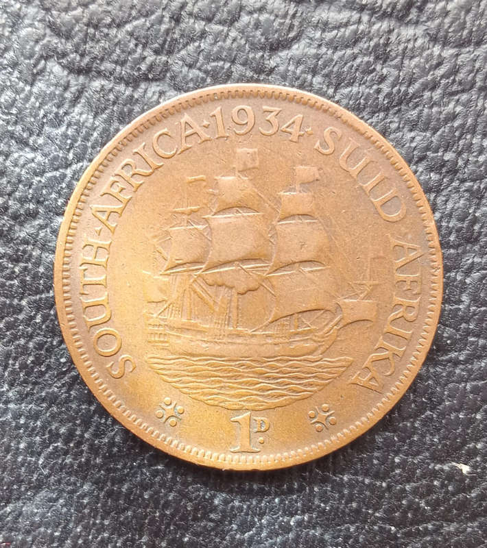 1934 one penny coin