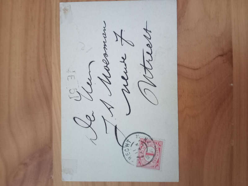 Africana-postcard addressed to Moesman