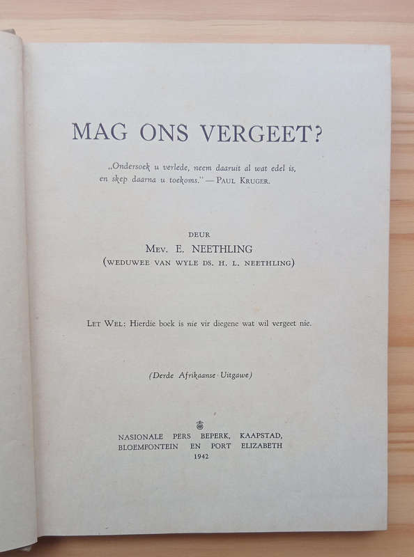 Africana- Mag ons vergeet?