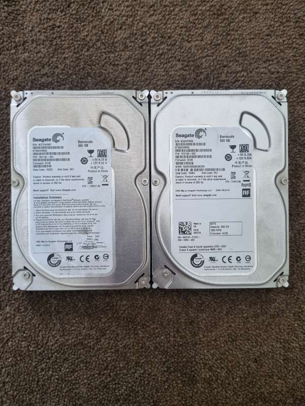 2x Desktop Hard Drives - 100% Health