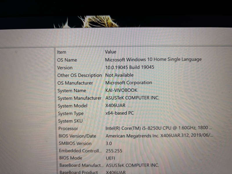 Asus Vivobook s 256gb Intel(R) Core (TM) i5-8250U CPU