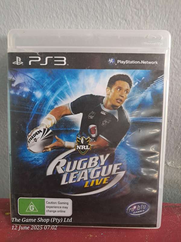 PS3 Rugby League Live - No Manual
