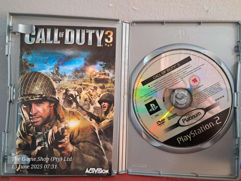 PS2 Call of Duty 3 (Platinum)