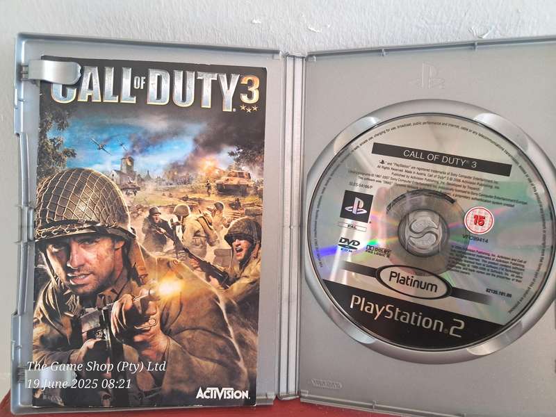 PS2 Call of duty 3 (Platinum) - CIB