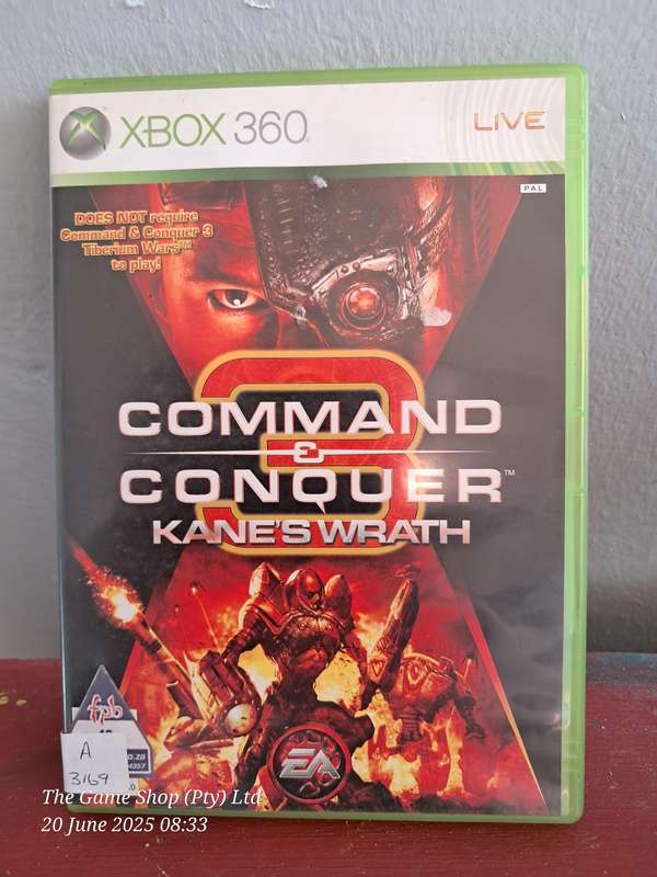 Xbox 360 command & Conquer 3 : Kane's Wrath - No Manual