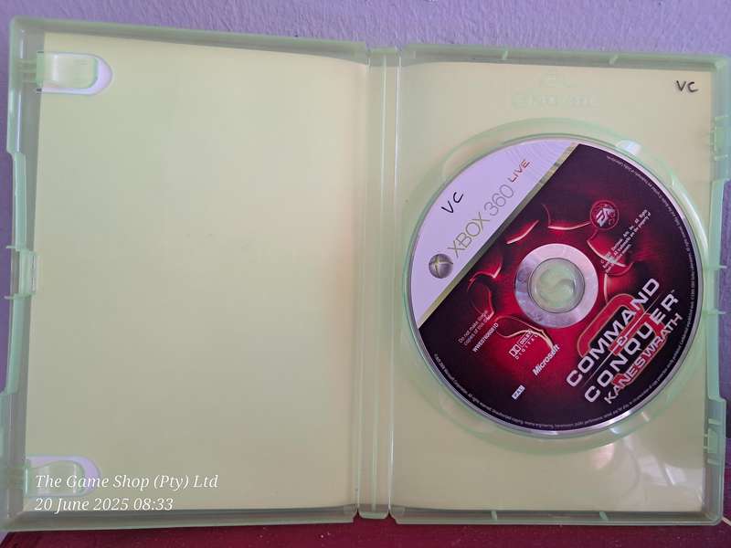 Xbox 360 command & Conquer 3 : Kane's Wrath - No Manual