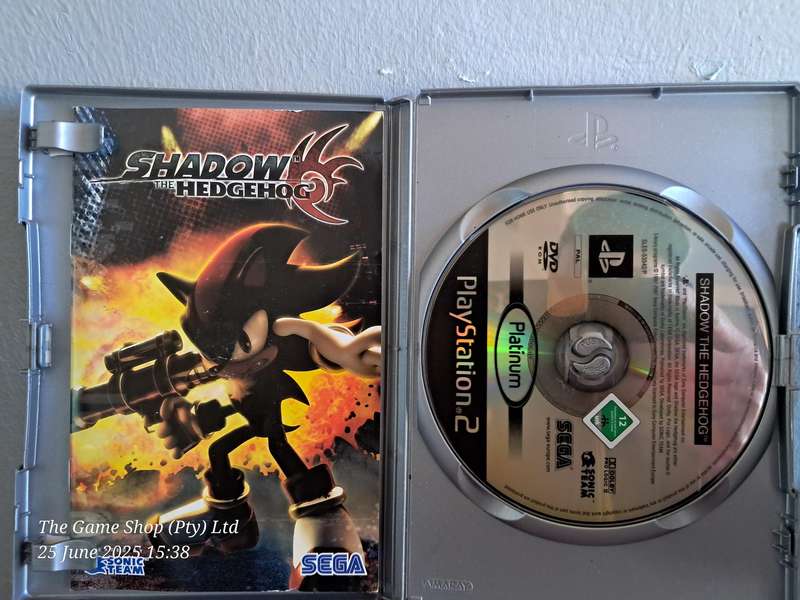 PS2 SHADOW THE HEDGEHOG (PLATINUM) - CIB