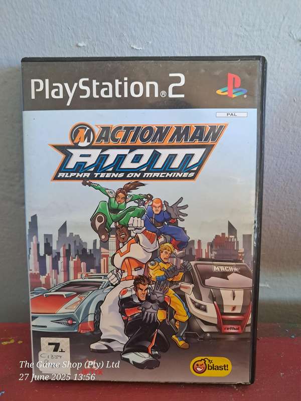 PS2 ACTION MAN A.T.O.M. ALPHA TEENS ON MACHINES - NO MANUAL