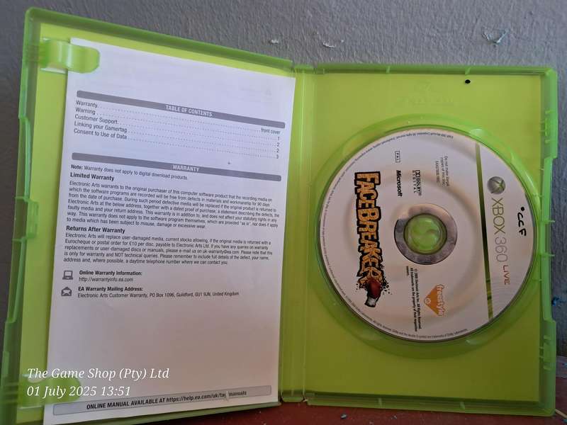XBOX 360 FACEBREAKER - CIB