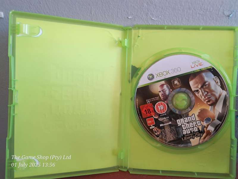 XBOX 360 GRAND THEFT AUTO : EPISODES FROM LIBERTY CITY - NO MANUAL/MAP