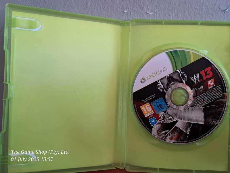 XBOX 360 WWE2K13 - NO MANUAL